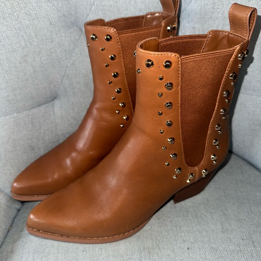 MICHAEL Michael Kors Studded Brown Ankle Boots